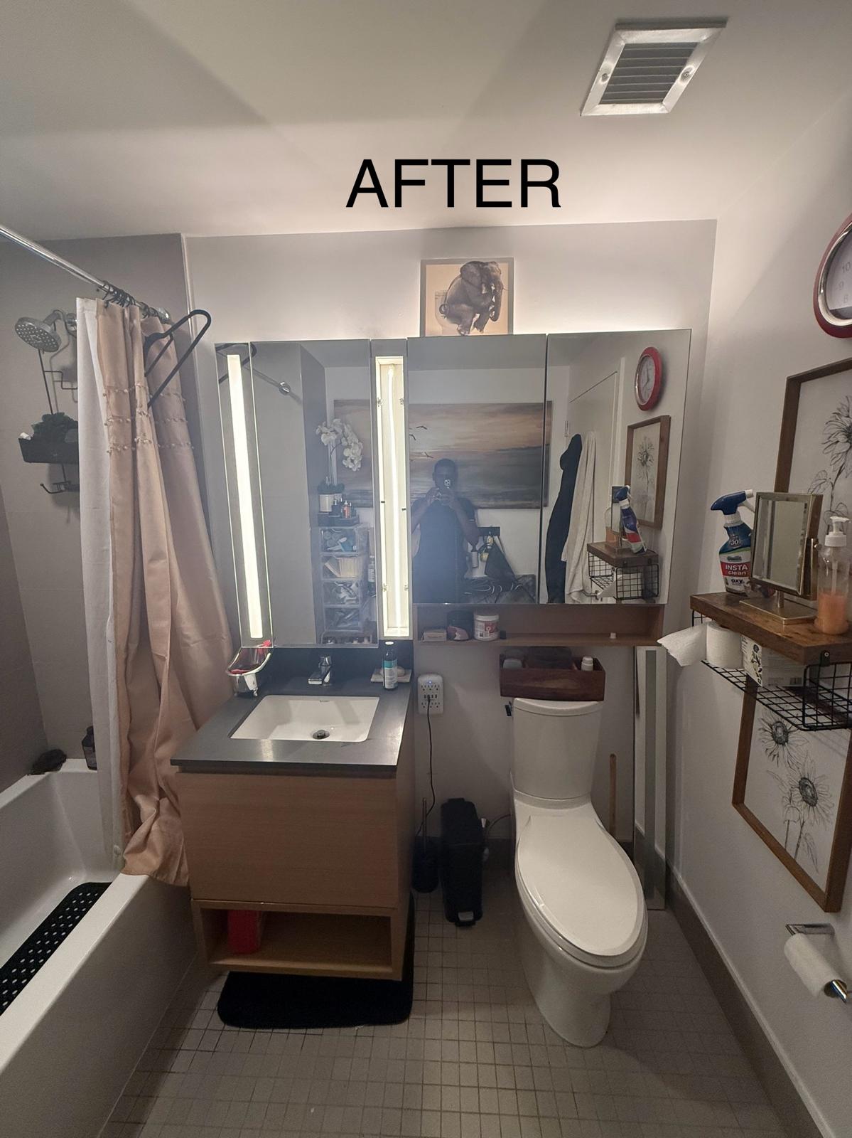 Bathroom after professional cleaning