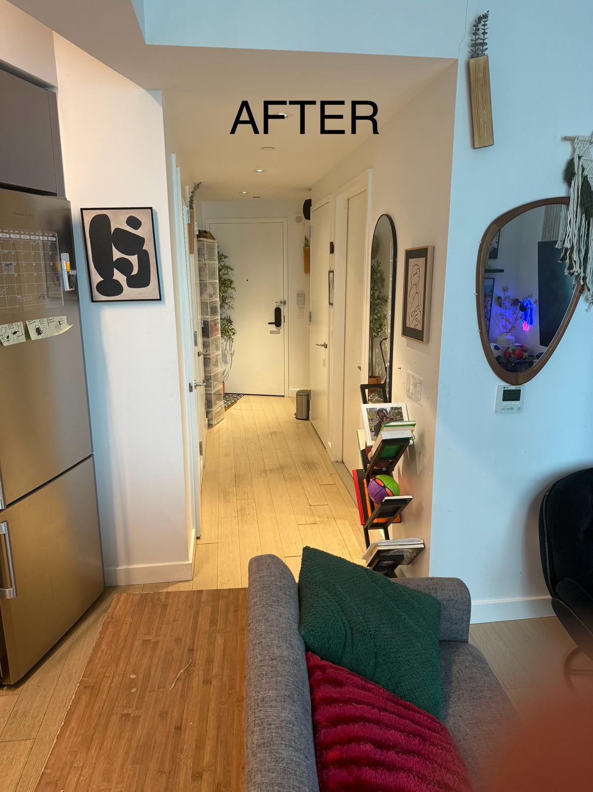 Hallway floor after professional cleaning